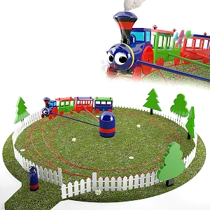 Children's toy train 3d model