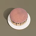 Delicious Chocolate Drizzle Cake with Pink Frosting Top on White Round Cake Stand