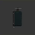 Retro Computer Speaker With Mesh Grille And Portable Handle In Dark Green Black Design