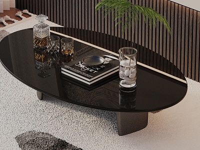 Modern coffee table model