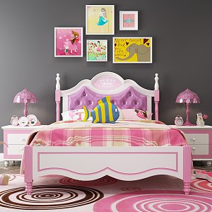 American Children's Bed 3d model