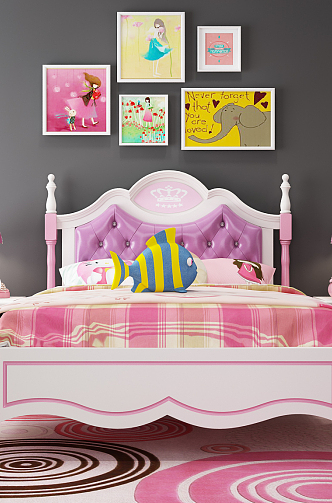 American Children's Bed 3d model