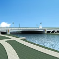 Bridge Overpass Bridge Suspension Bridge Cable-stayed Bridge Overpass 3d model