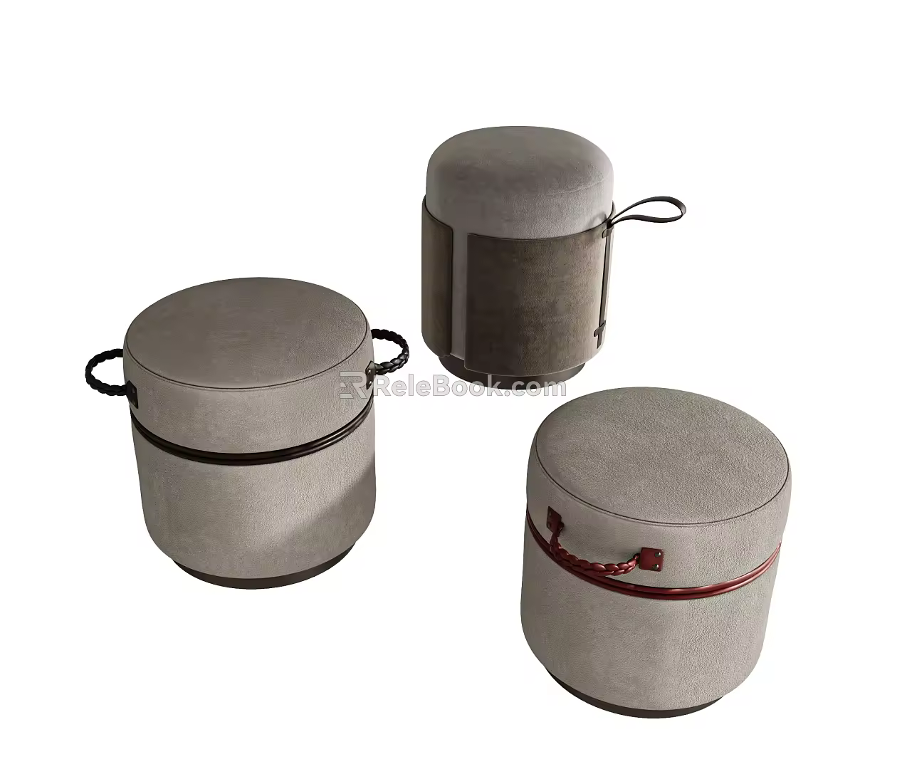 Sofa stool combination 3d model