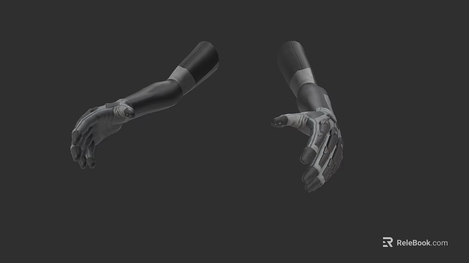 Game and Movie Character Mechanical Arms Detailed Design and Features 3d model 
