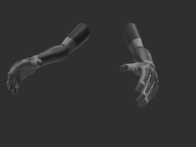 Game and Movie Character Mechanical Arms Detailed Design and Features 3d model