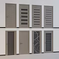 Various Modern Hinged Doors With Different Panel Styles And Glass Designs