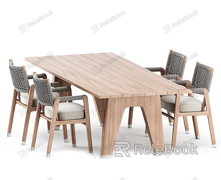 Modern flexform outdoor table and chair combination model