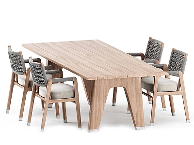 Modern flexform outdoor table and chair combination model