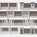 Modern Decorative Feature Wall Designs With Geometric Panels Grilles And Textures 3d model