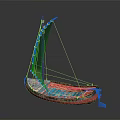 Modern Sailing Cartoon Sailing 3d model