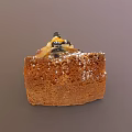 Modern Cake Fruit Cake Sliced 3d model