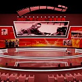 2020 Military Industry Memory Annual Ceremony Stage With Big Screen Displaying Figures On Scene