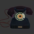 Vintage Rotary Phone Electronic Appliance With Classic Design And Mechanical Dial