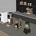 Modern Kitchen Appliances Household Appliances Coffee Machine Kettle Juicer Coffee Bag Coffee Cup 3d model