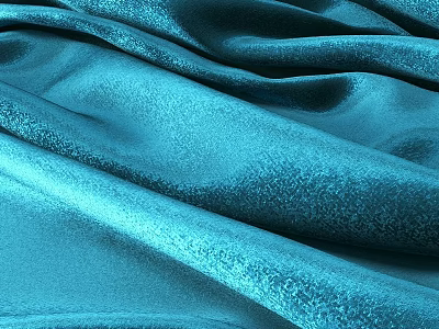 Premium Blue Silk Fabric Component With Smooth Glossy Wrinkle Texture 3d model