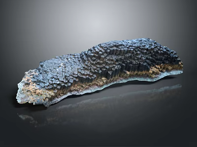Honeycomb Structured Rocky Terrain With Black Brown Texture And Uneven Surface 3d model