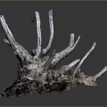 Wood Stone Sculpture With Natural Root Design And Decorative Texture For Home Art Decor