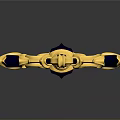 Ornate Sword with Golden Embellishments and Luxurious Blue Blade Design