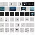 Switch Panels with Various Styles Smart Displays Multi Function Sockets in White Black Modern Design