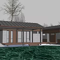 Modern Store Public Building Small Public Building Landscape Building Post Station Building Store Building 3d model