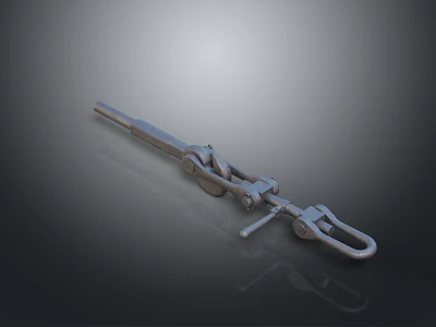 Metal Mechanical Connector Tool With Adjustable Rod And Link Rings 3d model