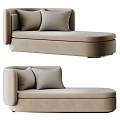 Modern Light Beige Fabric Upholstered Sofa Bench With Soft Cushions And Golden Metal Legs