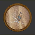 Camel Figurine Inside Glass Dome With Leafless Tree And Sandy Ground On Wooden Base