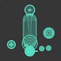 Red Nespresso Coffee Machine With Glass Coffee Cup And Colorful Capsules