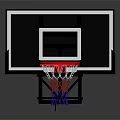 Professional Basketball Hoop Sports Equipment With Sturdy Backboard And Red Blue Net