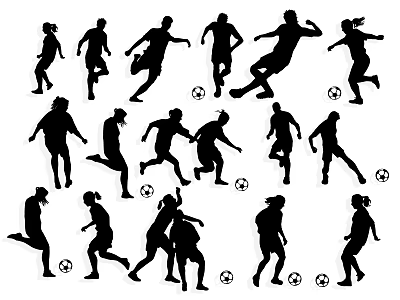 Sports Elements Sports Silhouette Sports Icon Running Football Figure Kick Football Sports Figure Game 3d model