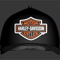 Harley Davidson Black Gray Baseball Cap With Stylish Logo Design 3d model