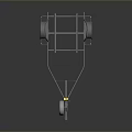 Durable Heavy Duty Trailer Frame Hardware Tools With Wheels And Yellow Components
