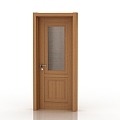 Modern solid wood door interior door door 3d model