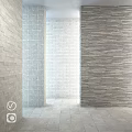 Various Textured Wall Components With Brick Grid And Stone Patterns 3d model