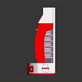 Nutella Retail Display Shelf With Multiple Layers White Red Design Storing Jars