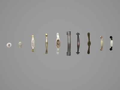 Classical hardware handle 3d model