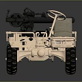 Mobile Artillery Weapon System Mounted on Tactical Military Vehicle with Long Barrel