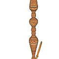 Intricately Carved Wooden Hookah Decorative Ornament Set For Home Tabletop