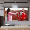 Projector projection screen floor sound projection equipment 3d model