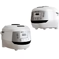 Pair Of Modern Electric Rice Cookers With Digital Control Panels For Kitchen Appliances