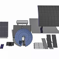 Modern Solar Energy Household Appliances Featuring Panels Water Heaters And Concentrators