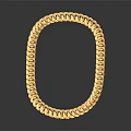 Shiny Gold Cuban Link Necklace with Polished Chain Fashion Jewelry