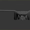 Black Metal Mechanical Bracket Structure With Holes And Protruding Parts