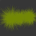 Green Grass Like Plants Decorative Ornaments Set Arranged On Black Background