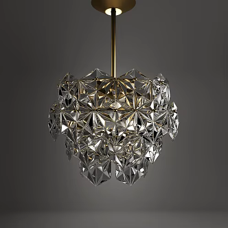 Modern crystal chandelier 3d model