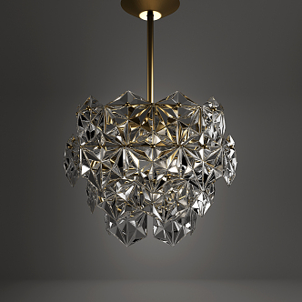 Modern crystal chandelier 3d model