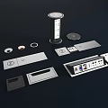Modern socket multi-function socket wireless charging 3d model