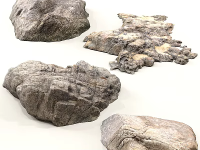stone landscape stone beach stone rock stone 3d model