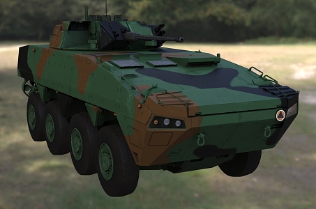 modern Rosomak infantry fighting vehicle armored car military 3d model